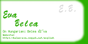 eva belea business card